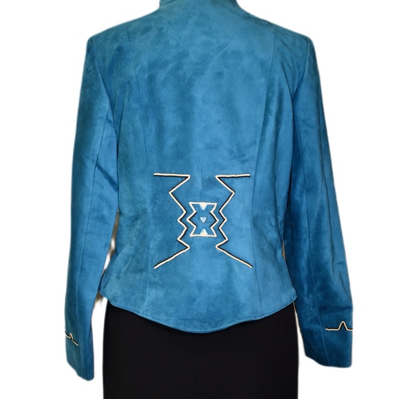Renegade Spirit Turquoise Leather Jacket - Picture 2 of 8